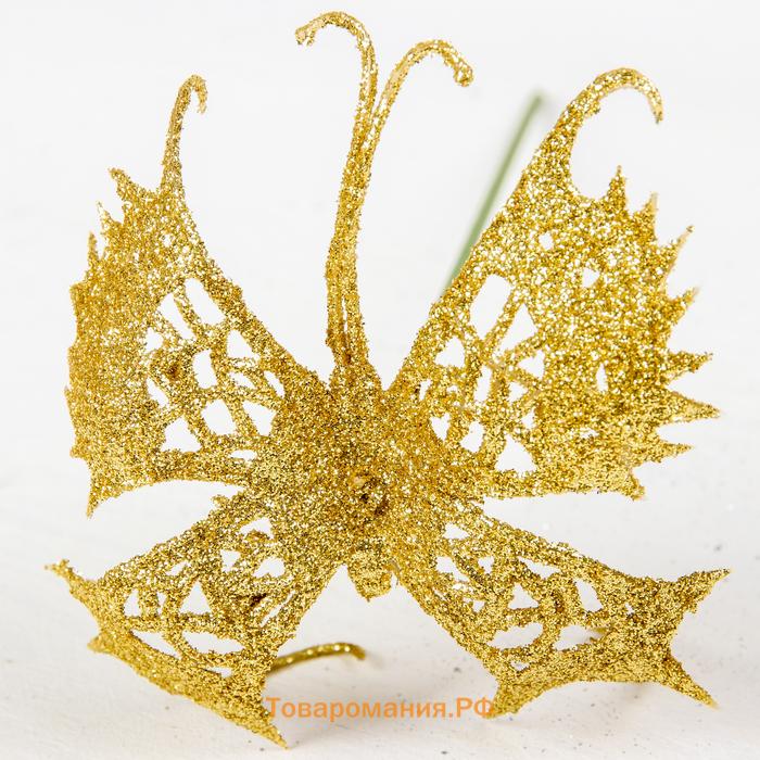 Декор "Перелив" бабочка с резными крыльями, 7,5х20 см, микс