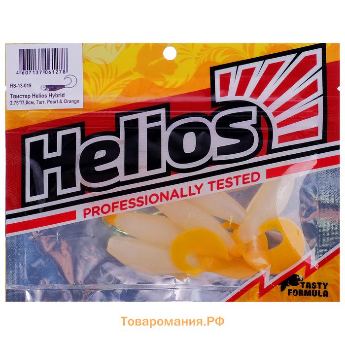 Твистер Helios Hybrid, МИКС, 7 см, 7 шт. (HS-13-019)