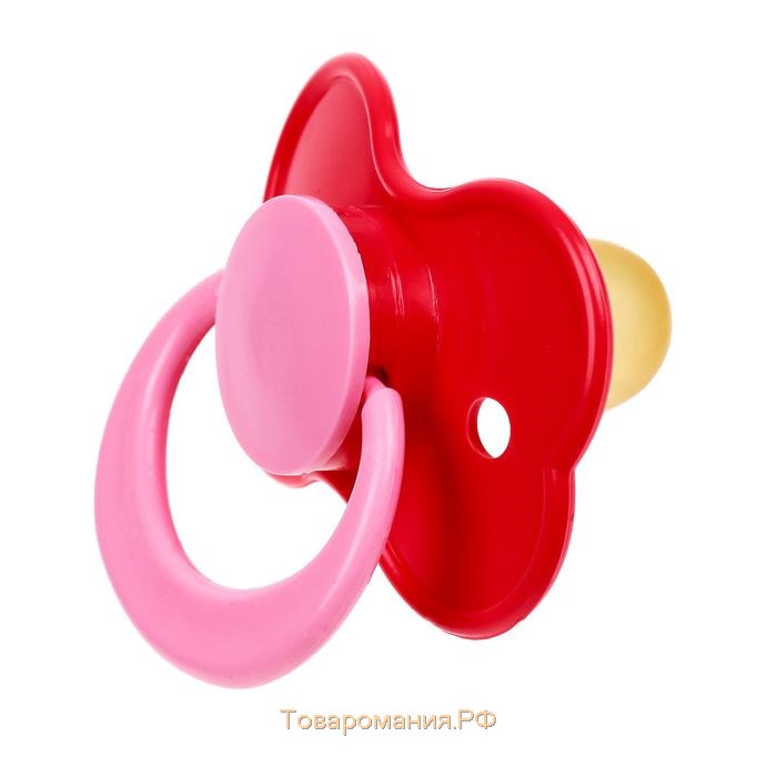Соска-пустышка латексная классическая «Карамелька» с кольцом, от 0 мес., цвета МИКС