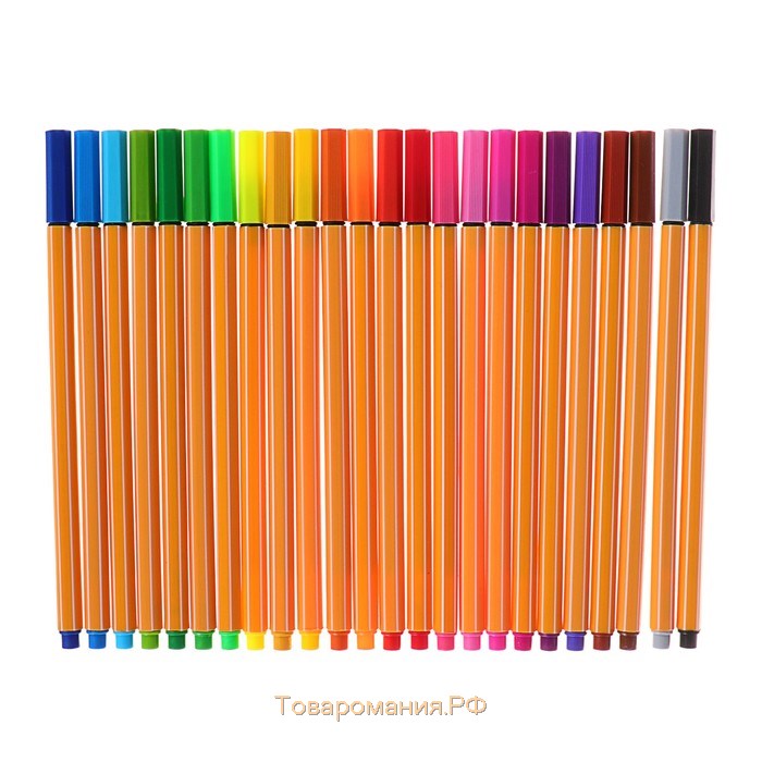 Набор капилярных ручек (маркеров), 0.4 мм, 24 цвета, тонкая линия