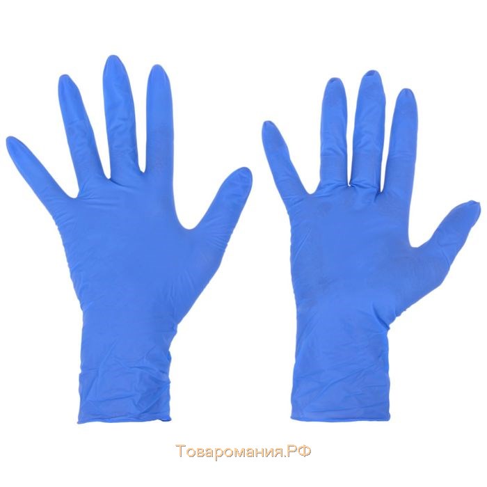 Перчатки нитриловые текстурированные на пальцах, размер XL, 100 шт/уп