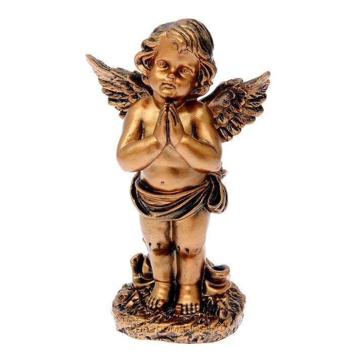 Статуэтка "Ангел в молитве", бронзовый цвет, 33 см