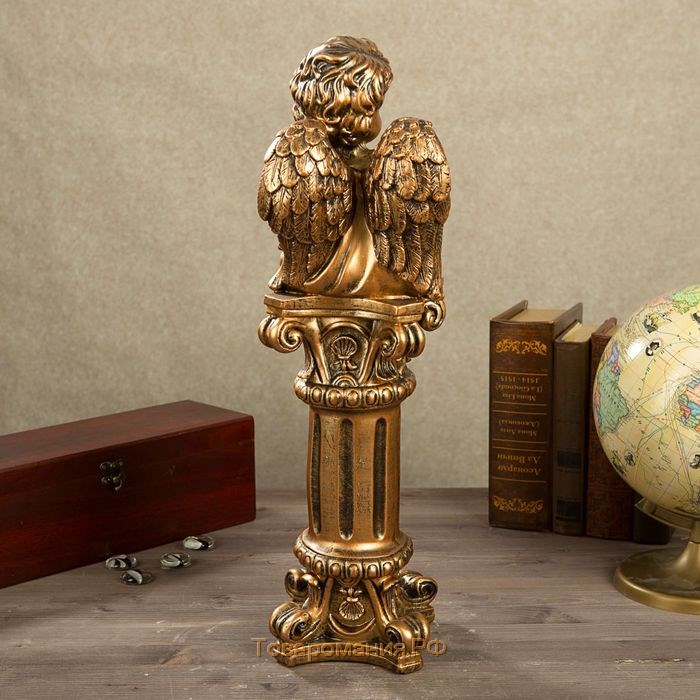 Статуэтка "Ангел на колонне" бронзовый цвет, 52 см
