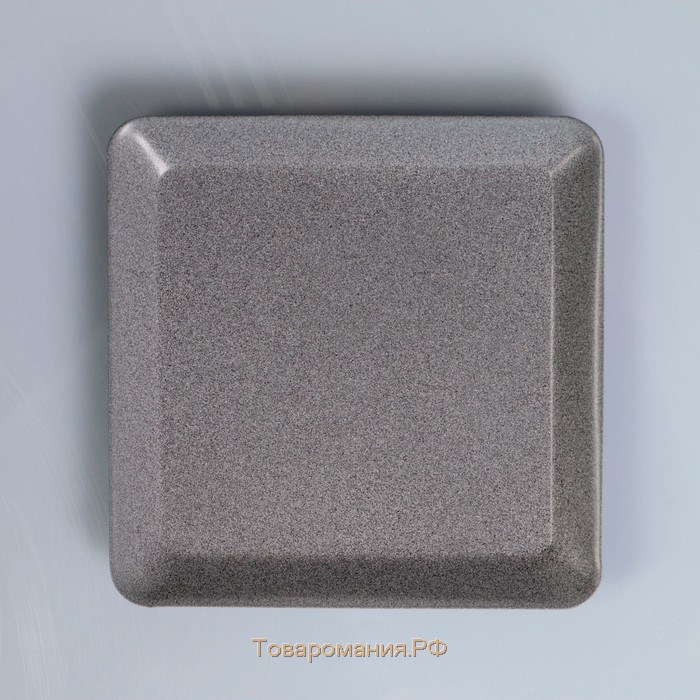 Подсвечник металл "Тарелка", 12,6х12,6х1,3 см, серый