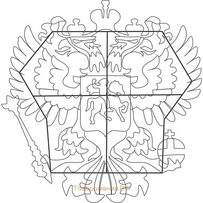 Светодиодное панно «Герб РФ», 150 × 152 × 4 см, 60 Вт, 220 В