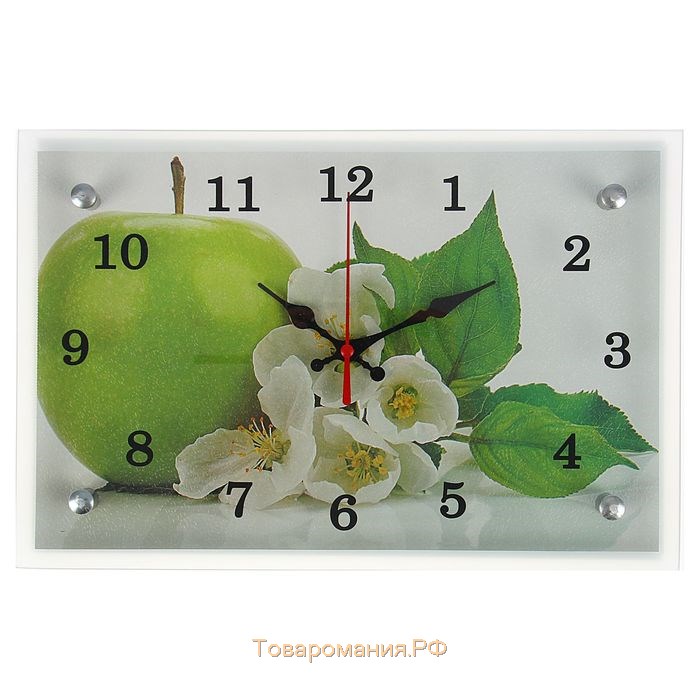 Часы настенные, серия: Кухня, "Яблоко", 20х30 см