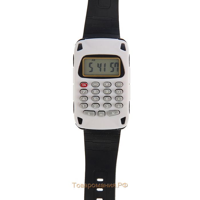 Часы наручные электронные детские, "Машинка", ремешок силикон, с калькулятором, l-22 см