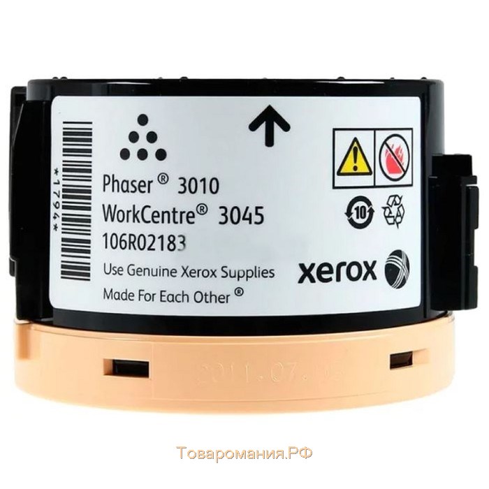 Тонер Картридж Xerox 106R02183 черный для Xerox Ph 3010/WC 3045B (2300стр.)