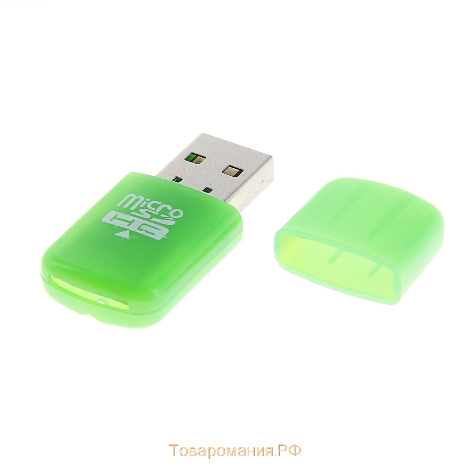 Картридер мини , для microSD, маленький, "Флеш", МИКС