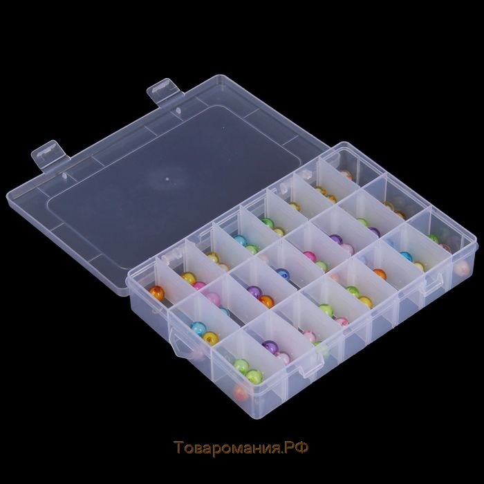 Бокс пластиковый для хранения RICCO, 24 ячейки, 19,5×13,5×2 см, цвет МИКС