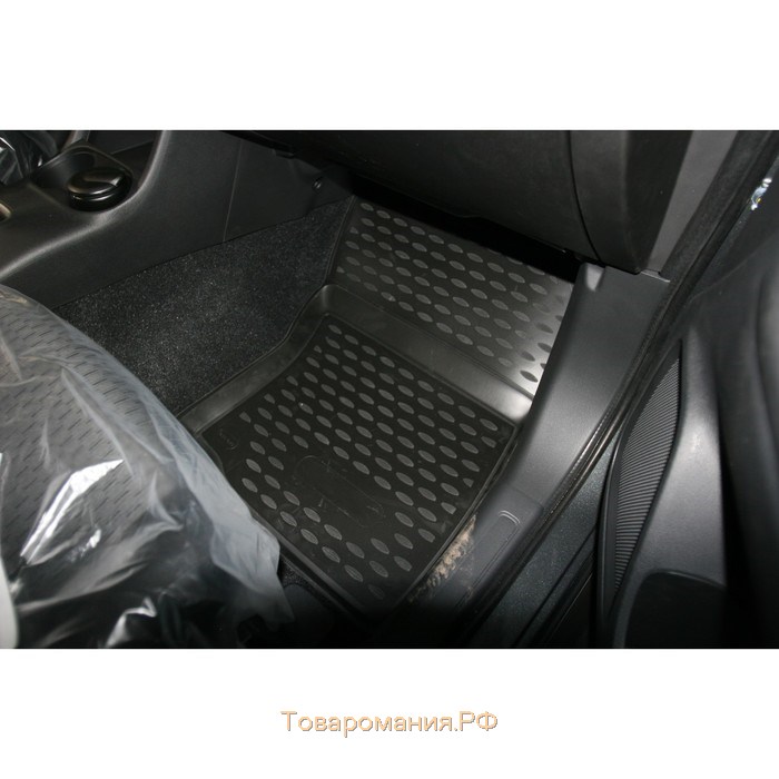 Коврики 3D в салон Mitsubishi Outlander, 2012-2015, 2015-2016, 2 WD, 4 шт. (полиуретан)