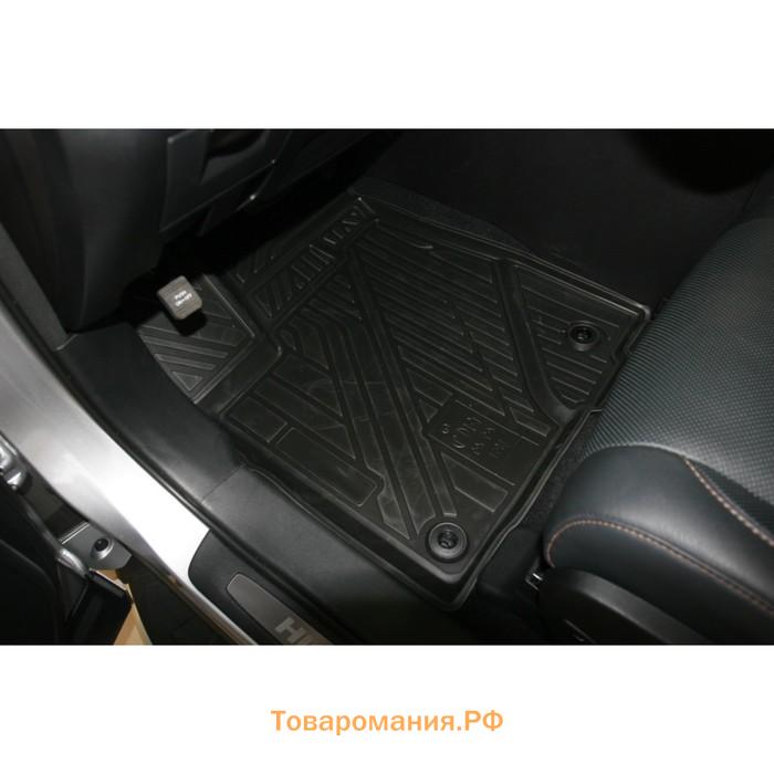 Коврики 3D в салон TOYOTA Highlander, 2014-2016, 5 шт. (полиуретан)