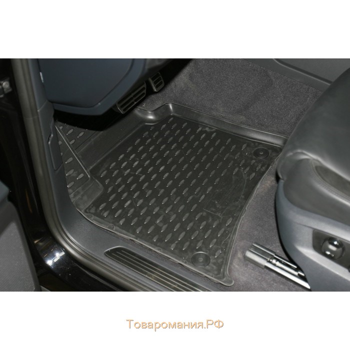 Коврики в салон VW Touareg 2010-2016, 4 шт. (полиуретан, бежевые)