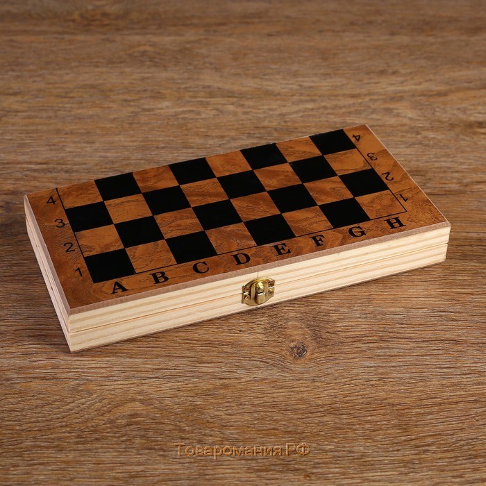 Настольная игра 3 в 1 "Цейтнот": шахматы, шашки, нарды, 24 х 24 см