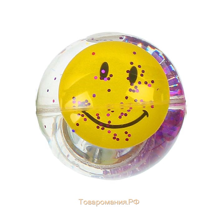 Мяч световой «Смайлик», с водой, 5,5 см, цвета МИКС