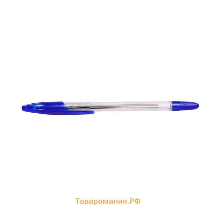 Ручка шариковая СТАММ "555", узел 0.7 мм, чернила синие на масляной основе, стержень 140 мм, микс