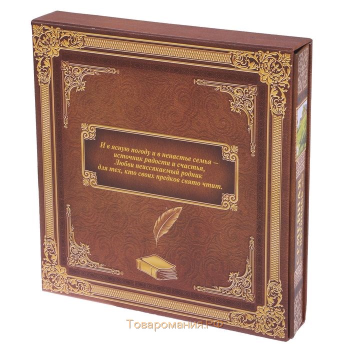 Родословная книга с рамкой под фото «Семейная летопись» дерево, 50 листов, 21,5 х 23,7 см