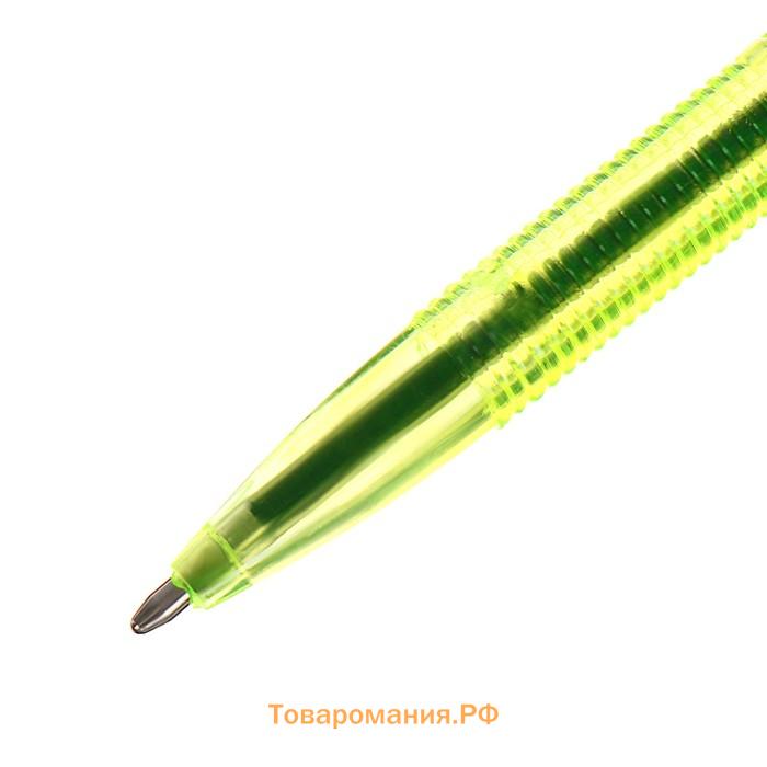 Ручка шариковая Office Style 820, узел 0.7 мм, чернила синие, корпус зелёный хамелеон