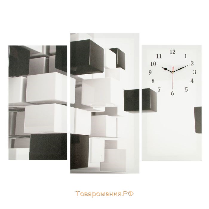 Часы настенные, модульные, серия: Интерьер, "Абстракция", 60х80 см