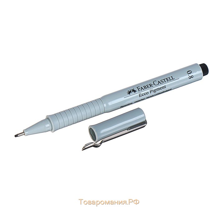 Ручка капиллярная для черчения и рисования Faber-Castell линер Ecco Pigment 0.8 мм, пигментная, чёрная, 166899