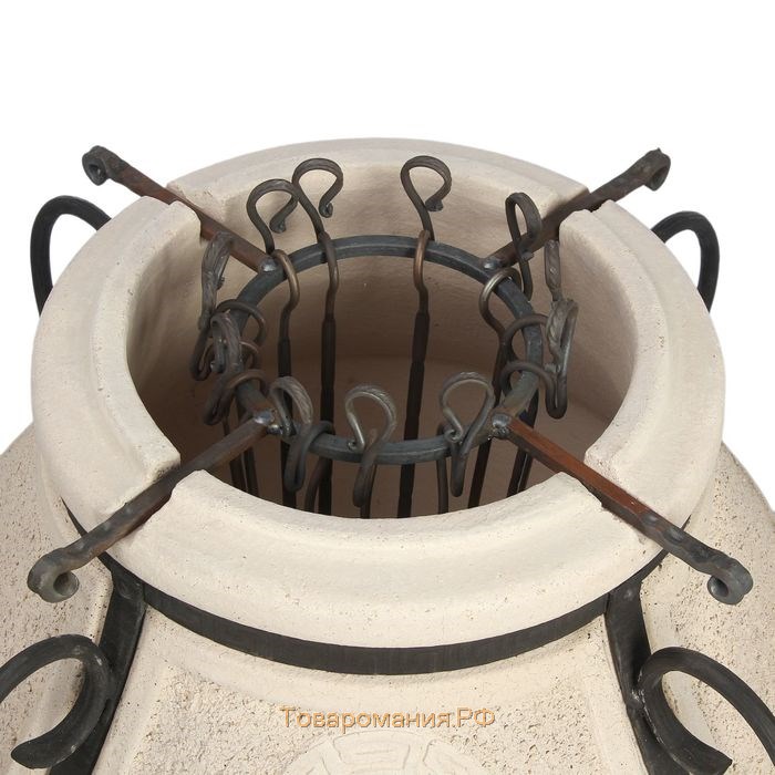 Тандыр "Сармат Аладдин" мини, h-91 см, d-62, 100 кг, 12 шампуров, кочерга, совок