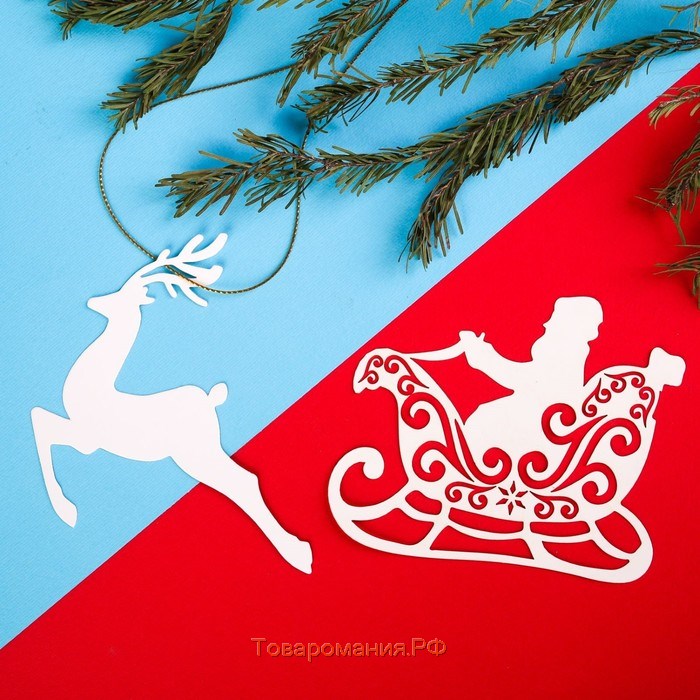 Набор новогодних плакатов «Рождественский», 8 предметов