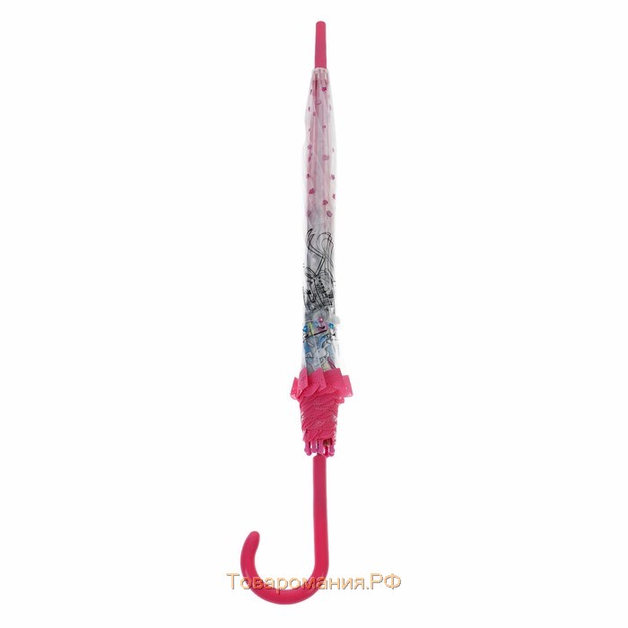 Зонт детский «Зайчата», полуавтоматический, r=45см, цвет розовый