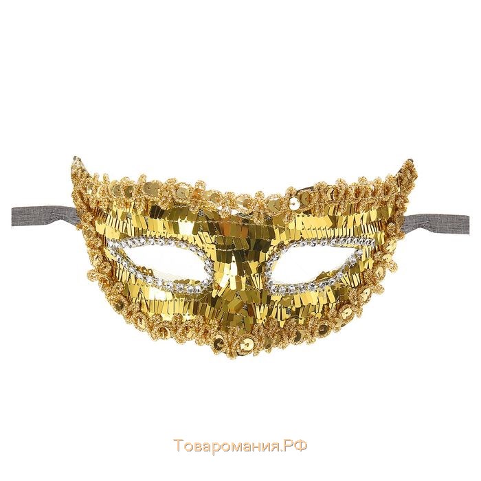 Карнавальная маска "Венеция", цвет золото