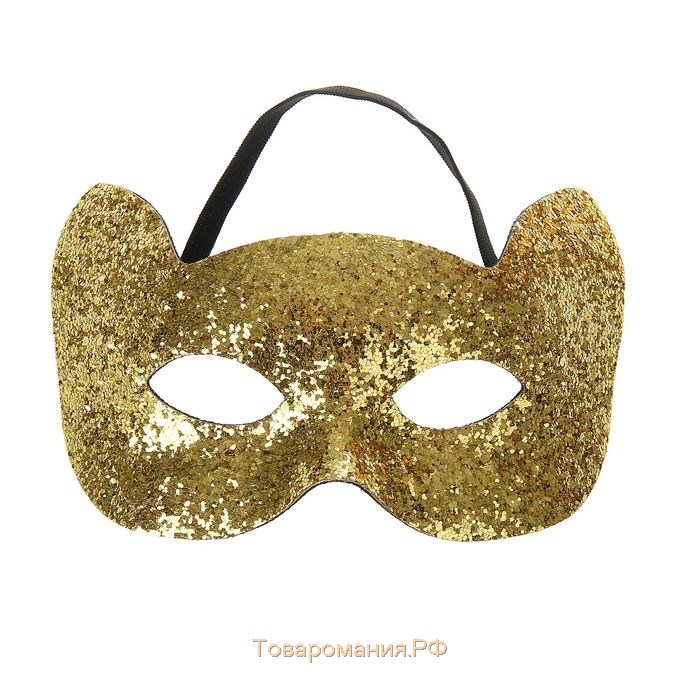 Карнавальная маска «Кошка», цвет золотой