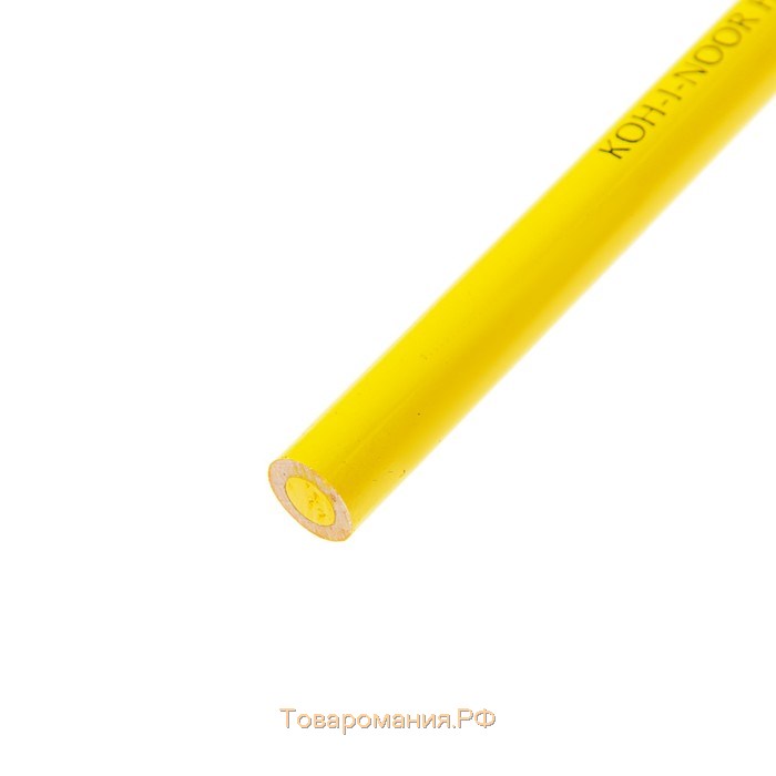 Карандаш незаточенный 4.3 мм, Koh-I-Noor 3263/4, по стеклу, металлу, пластику, жёлтый, L=175 мм