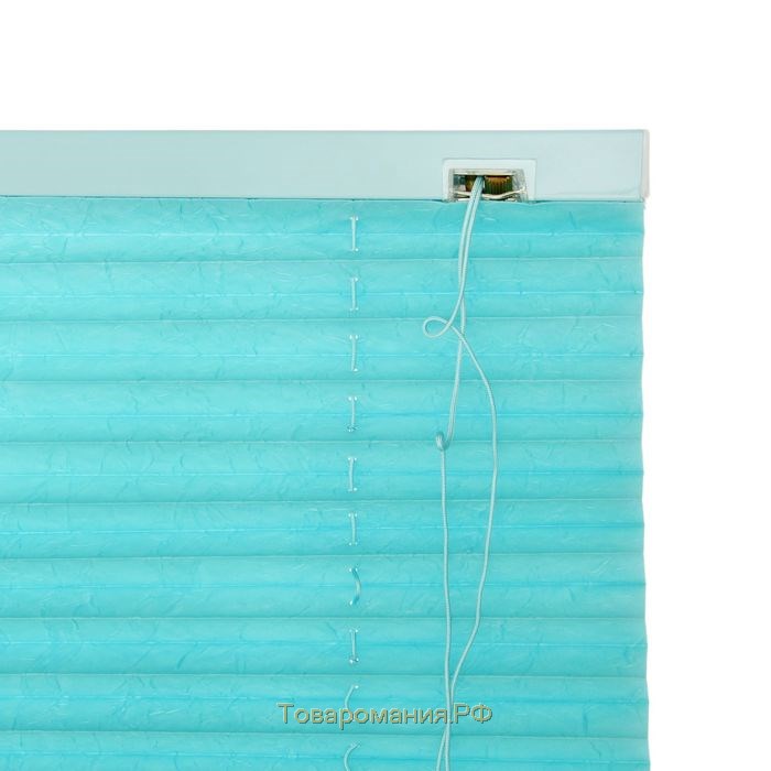 Штора плиссе, размер 160х160, цвет голубой