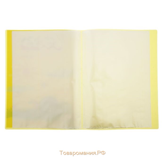 Папка-портфолио "Каляка-Маляка" А4, 30 прозрачных вкладышей, жёлтая