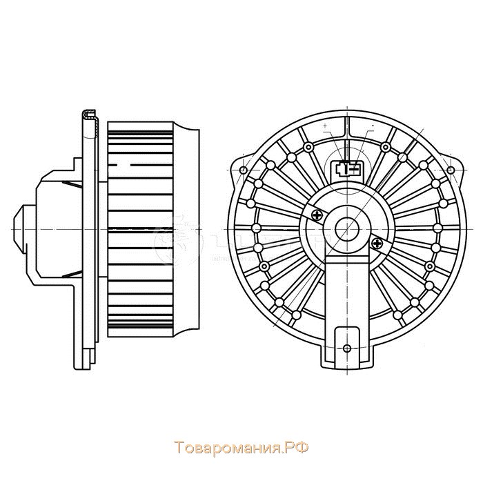 Электровентилятор отопления CR-V (02-)/Civic (00-)/Liana (02-) Honda 79310-SCA-A01, LUZAR LFh 23NL