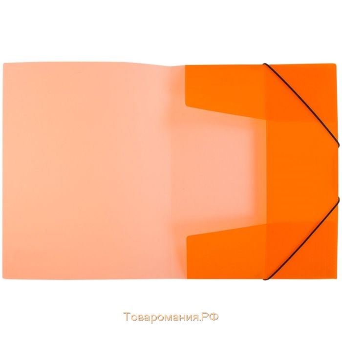 Папка на резинке Neon А4, 500 мкм, неоновая оранжевая