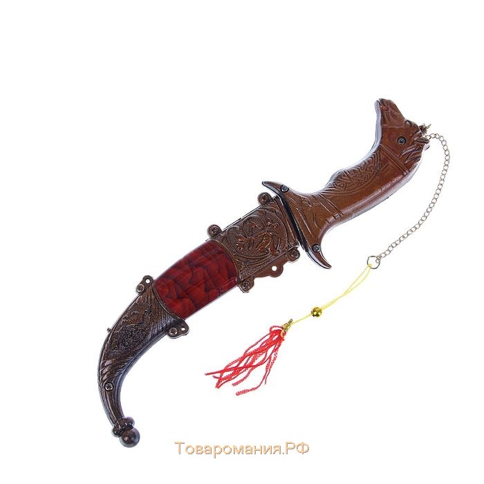Сувенирный нож мини, 21,5 см рукоятка в форме головы лошади