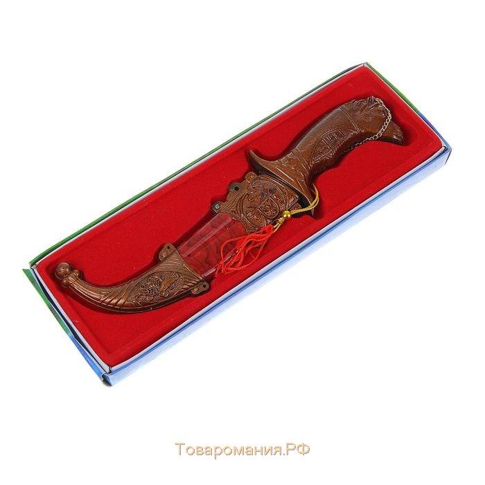 Сувенирный нож мини, 21,5 см рукоятка в форме головы лошади