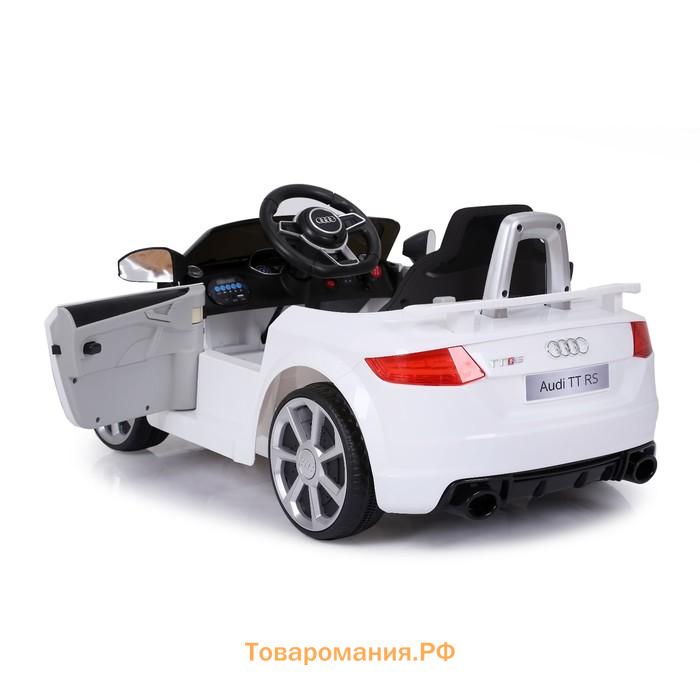 Электромобиль AUDI TT RS, EVA колёса, кожаное сидение, цвет белый