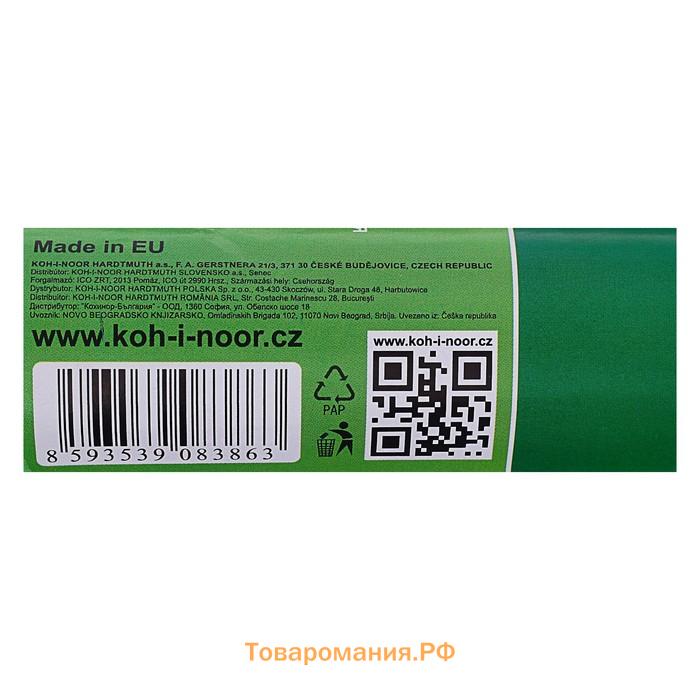 Бумага креповая поделочная гофро Koh-I-Noor 50 x 200 см 9755/09 жёлтая, в рулоне