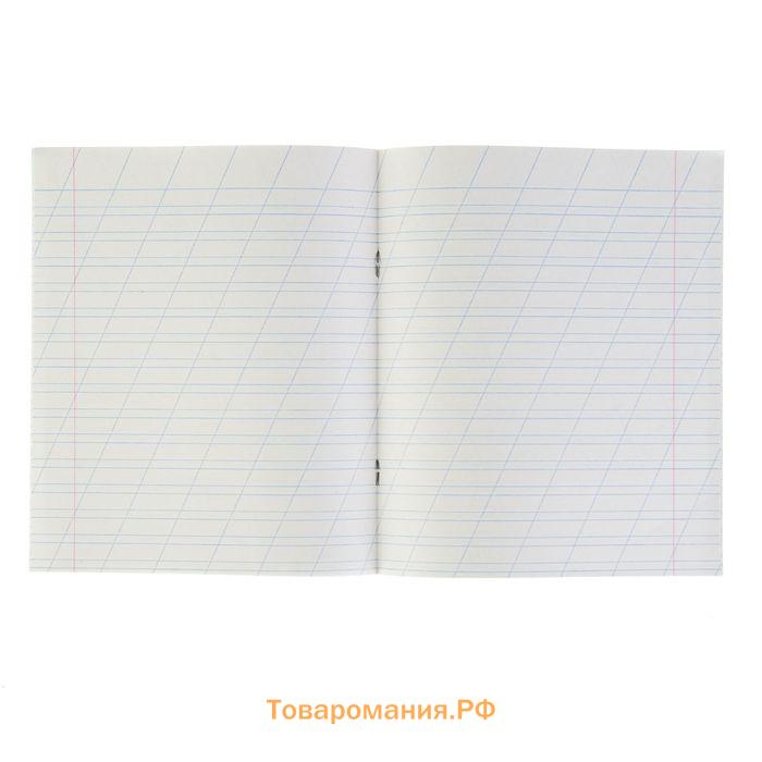 Тетрадь 12 листов в косую линейку "Зелёная обложка", бумажная обложка, блок №2 КПК, белизна 75% (серые листы), плотность 58-63 г/м2