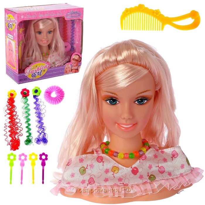 Кукла карапуз с набором парикмахера для создания причесок