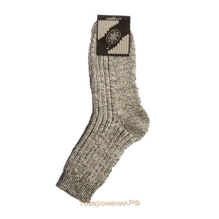 Носки шерстяные «Рубчик» цвет серый, размер 25