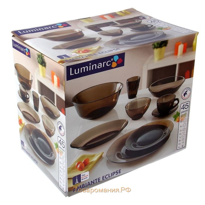 Сервиз столовый стеклянный Luminarc «Амбьянте», 45 предметов