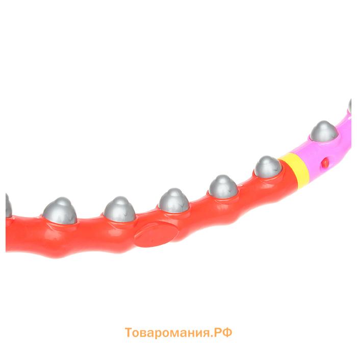 Обруч массажный ONLYTOP, d=98 см, цвета МИКС