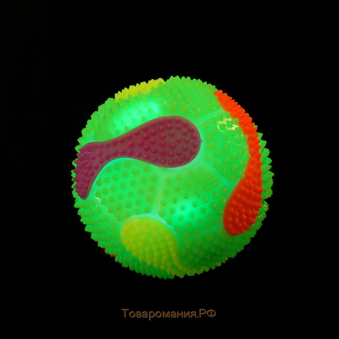 Мяч световой "Спорт" с пищалкой, цвета МИКС