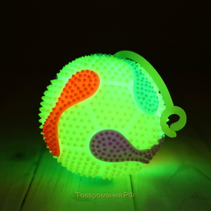 Мяч световой "Спорт" с пищалкой, цвета МИКС