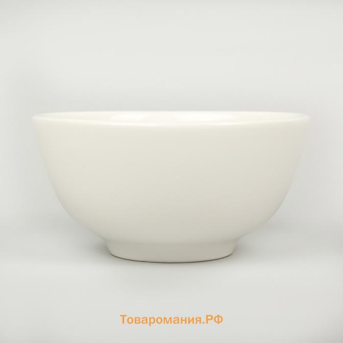 Салатник толстостенный White Label, 170 мл, d=10 см, фарфор, цвет белый