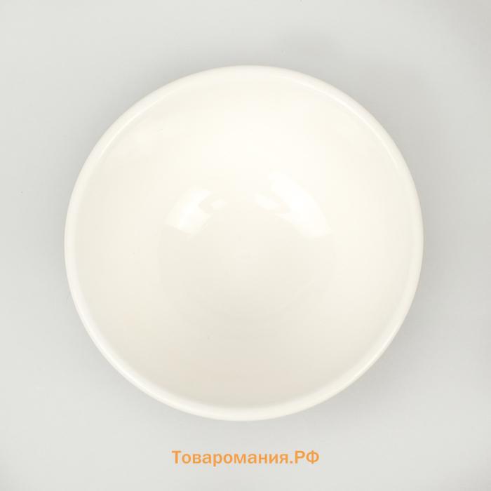 Салатник толстостенный White Label, 170 мл, d=10 см, фарфор, цвет белый