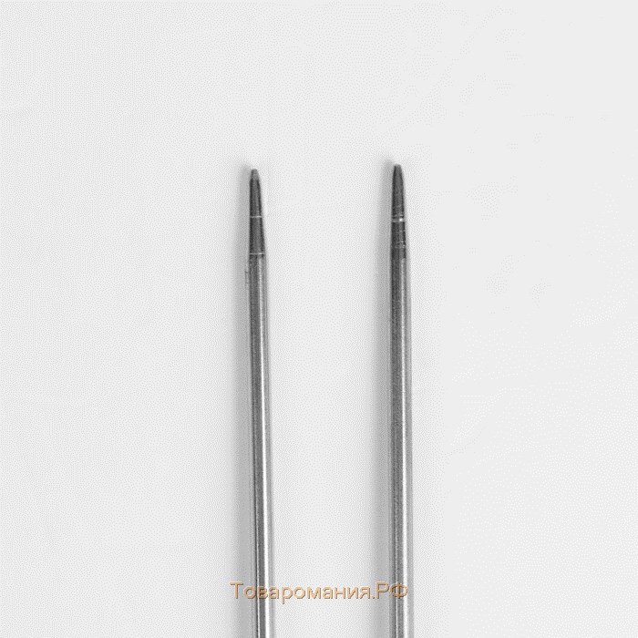 Спицы для вязания, прямые, d = 4 мм, 20 см, 2 шт