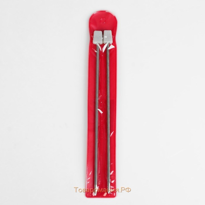 Спицы для вязания, прямые, d = 4 мм, 20 см, 2 шт