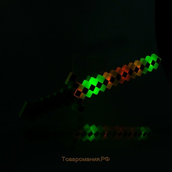 Меч световой «Крафт», световые и звуковые эффекты, работает от батареек, цвета МИКС